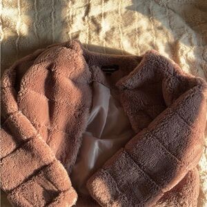 Faux Fur Cropped Coat